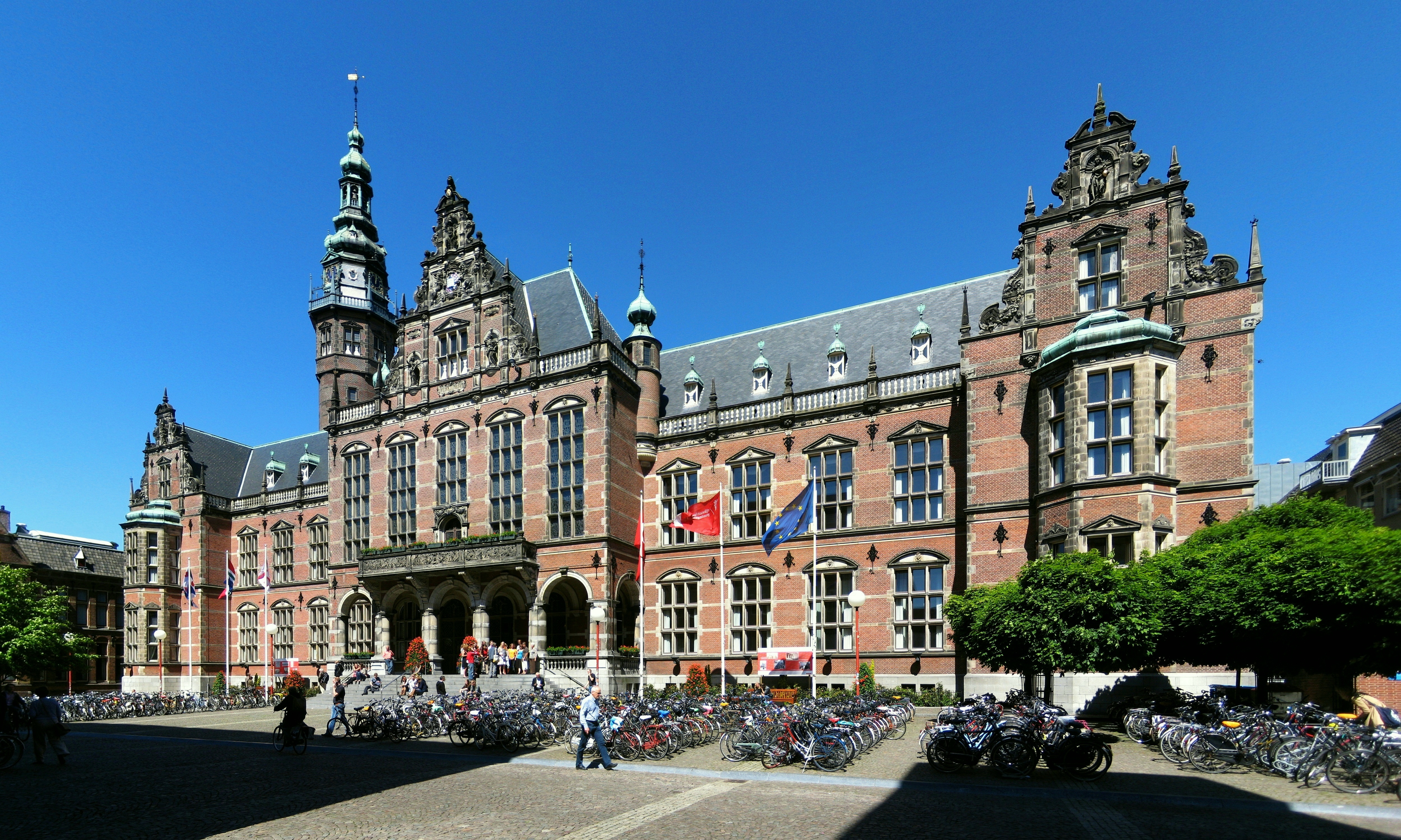 De toerist uithangen in Groningen